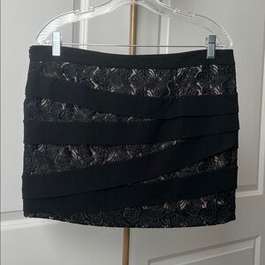 Bebe Black Lace Mini Skirt